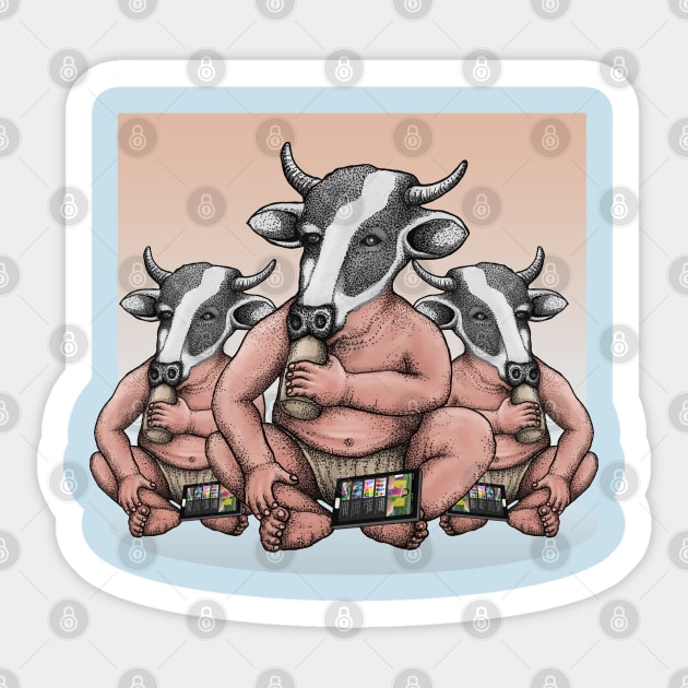 baby cow Sticker by kating